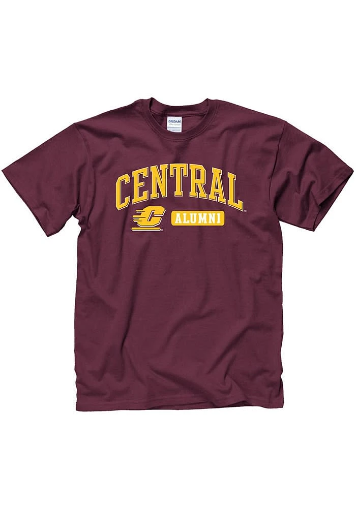 Central Michigan Chippewas Maroon Alum Short Sleeve T Shirt
