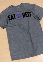 K-State Wildcats Graphite Eat Beef Short Sleeve T Shirt
