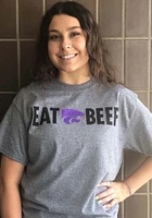 K-State Wildcats Graphite Eat Beef Short Sleeve T Shirt