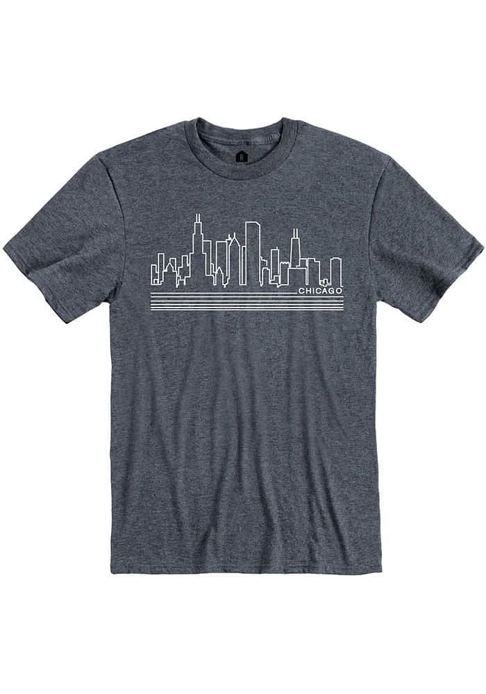 Chicago Navy Blue Metropolis Short Sleeve Fashion T Shirt