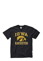 Iowa Hawkeyes Black Number One Short Sleeve T Shirt