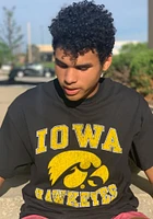 Iowa Hawkeyes Black Number One Short Sleeve T Shirt