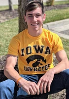Iowa Hawkeyes Gold Number One Short Sleeve T Shirt