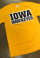 Iowa Hawkeyes Gold Rally Loud Short Sleeve T Shirt