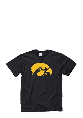 Iowa Hawkeyes Black Big Logo Short Sleeve T Shirt