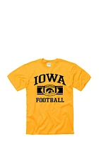 Iowa Hawkeyes Gold Football Short Sleeve T Shirt