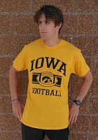 Iowa Hawkeyes Gold Football Short Sleeve T Shirt