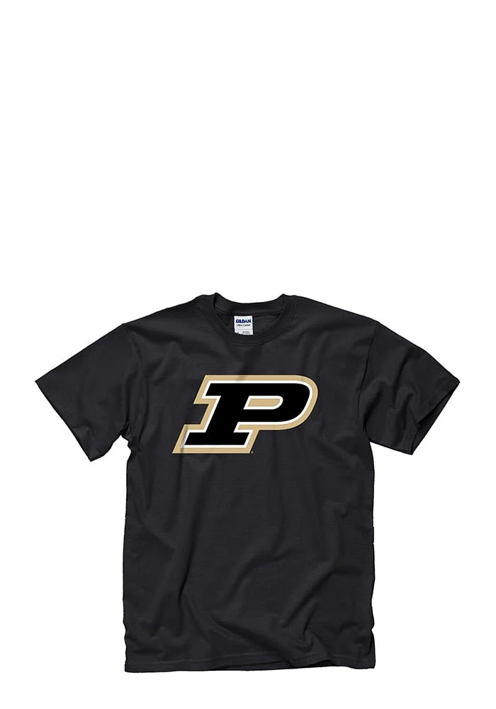 Purdue Boilermakers Black Big Logo Graphic Short Sleeve T Shirt