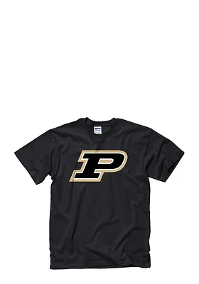 Purdue Boilermakers Black Big Logo Graphic Short Sleeve T Shirt