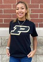 Purdue Boilermakers Black Big Logo Graphic Short Sleeve T Shirt