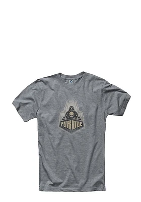 Purdue Boilermakers Grey Fade Out Short Sleeve T Shirt