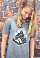 Purdue Boilermakers Grey Fade Out Short Sleeve T Shirt