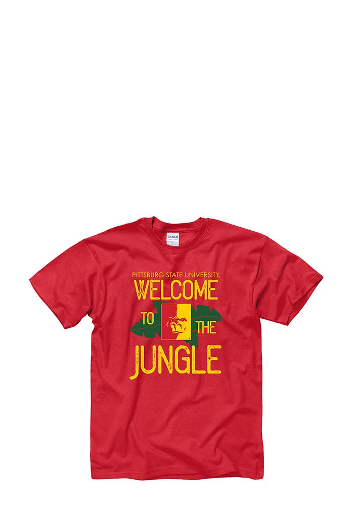 Pitt State Gorillas Red Jungle Short Sleeve T Shirt