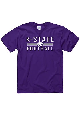 K-State Wildcats Purple District Football Short Sleeve T Shirt
