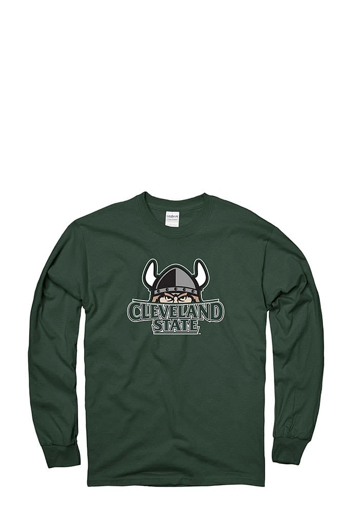 Cleveland State Vikings Green LS Tee Long Sleeve T Shirt