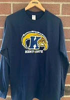 Kent State Golden Flashes Navy Blue LS Tee Long Sleeve T Shirt