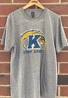 Kent State Golden Flashes Grey Fade Out Short Sleeve T Shirt