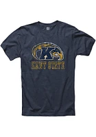 Kent State Golden Flashes Navy Blue Hollow Short Sleeve T Shirt