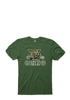 Ohio Bobcats Green Hollow Short Sleeve T Shirt