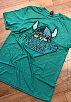Cleveland State Vikings Green Arch Mascot Short Sleeve T Shirt
