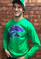 K-State Wildcats Green Splatter Rock Long Sleeve T Shirt