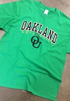 Oakland University Golden Grizzlies Arch Mascot Short Sleeve T Shirt