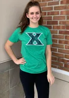 Xavier Musketeers Green Distressed Big Logo Short Sleeve Fashion T Shirt