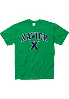 Xavier Musketeers Green Distressed Big Logo Short Sleeve T Shirt