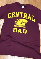 Central Michigan Chippewas Maroon Dad Short Sleeve T Shirt