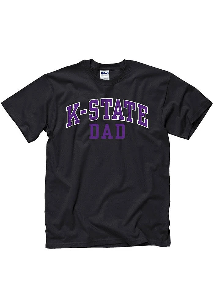 K-State Wildcats Black Dad Short Sleeve T Shirt
