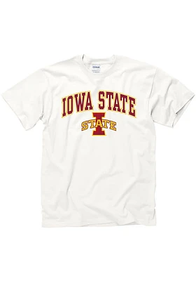 Iowa State Cyclones White Arch Mascot Short Sleeve T Shirt