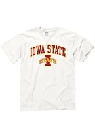 Iowa State Cyclones White Arch Mascot Short Sleeve T Shirt