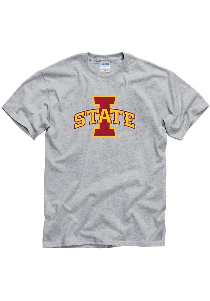 Iowa State Cyclones Grey Big Logo Short Sleeve T Shirt