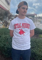 Central Missouri Mules Ash Arch Mascot Short Sleeve T Shirt