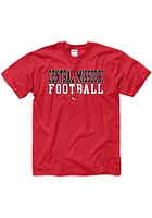 Central Missouri Mules Red Equipped Football Short Sleeve T Shirt