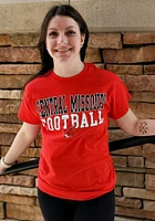 Central Missouri Mules Red Equipped Football Short Sleeve T Shirt