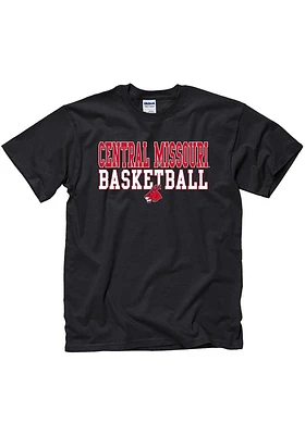 Central Missouri Mules Black Equipped  Basketball Short Sleeve T Shirt