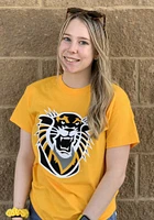 Fort Hays State Tigers Gold Primary Logo Short Sleeve T Shirt
