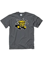 Wichita State Shockers Charcoal Primary Logo Short Sleeve T Shirt