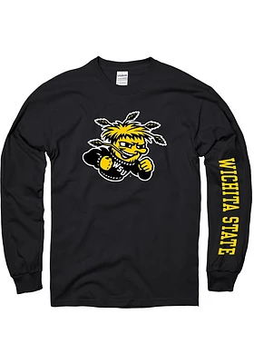 Wichita State Shockers Black Logo Long Sleeve T Shirt
