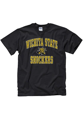 Wichita State Shockers Black Center No1 Design Short Sleeve T Shirt