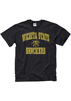 Wichita State Shockers Black Center No1 Design Short Sleeve T Shirt