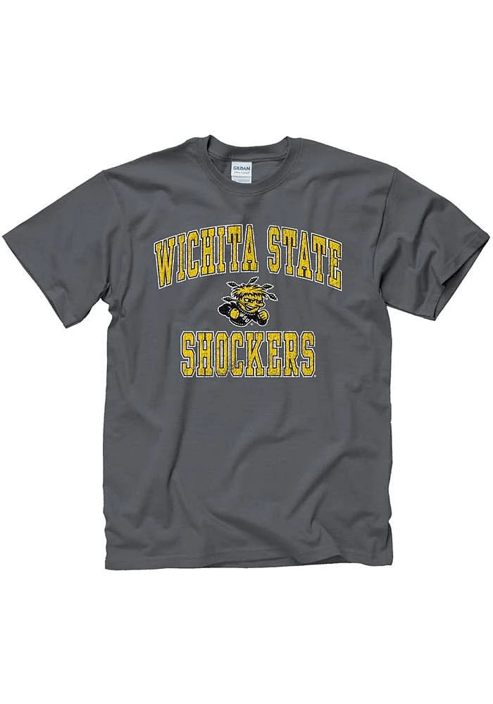 Wichita State Shockers Charcoal Logo No1 Design Short Sleeve T Shirt