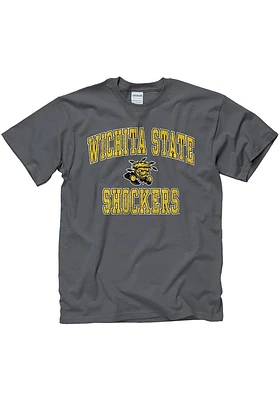 Wichita State Shockers Charcoal Logo No1 Design Short Sleeve T Shirt