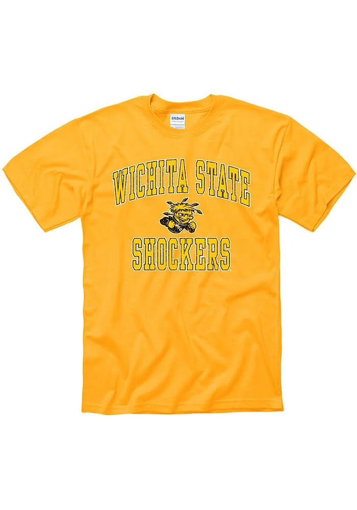 Wichita State Shockers Gold Bold No1 Design Short Sleeve T Shirt