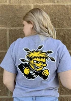 Wichita State Shockers Grey Logo Rally Loud Short Sleeve T Shirt