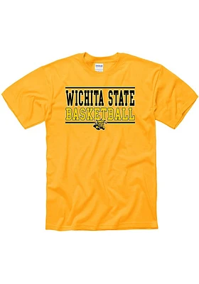 Wichita State Shockers Gold Script Bball Short Sleeve T Shirt