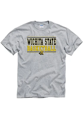 Wichita State Shockers Grey Bball Short Sleeve T Shirt