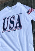 Americana White USA Long Sleeve T Shirt