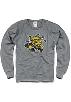 Wichita State Shockers Mens Grey Logo French Terry Long Sleeve Crew Sweatshirt